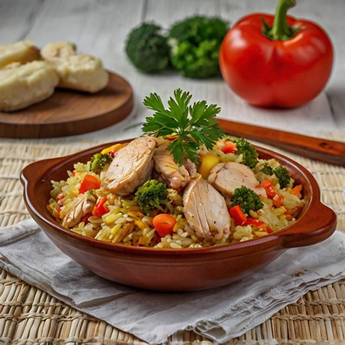 arroz verdura pollo, recetas embarazo